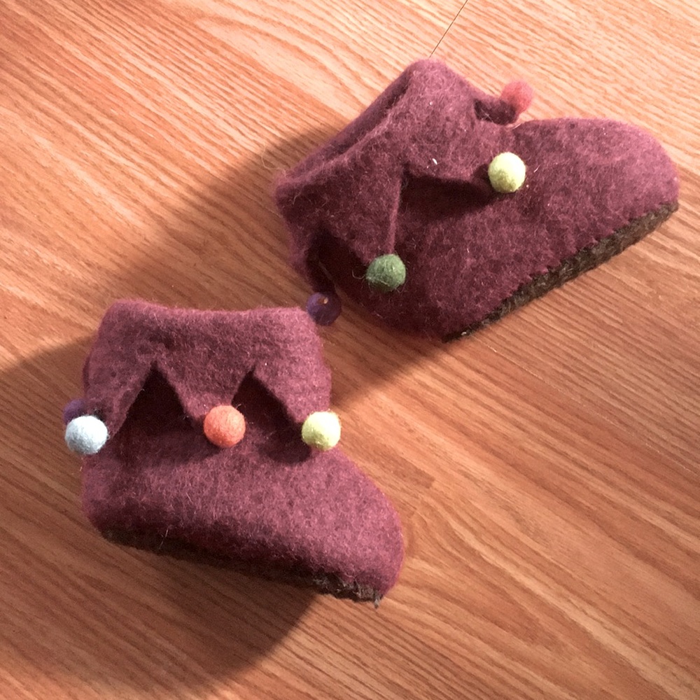 Christmas Felted Elf Slippers